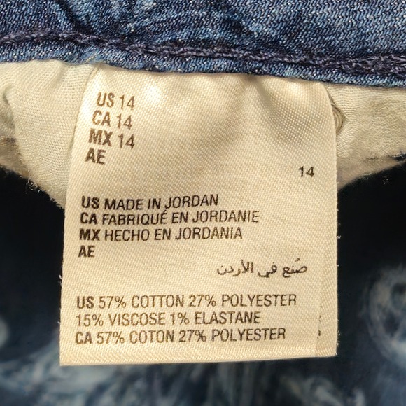 Charter Club Lexington Straight Paisley Print Denim Jeans Womens Size 14 - Picture 4 of 9